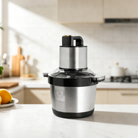 Hachoir à viande électrique automatique en acier inoxydable 8 L 6L, design carré, multi-vitesses, usage domestique et commercial, portable, 1600W, classe d'efficacité énergétique