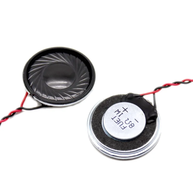 28MM Round Shape 8Ohm 1watt 2W Full Range Loud Mylar Speaker with Cable and Connector for Audio Player