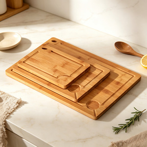Juego de Tablas de Cortar de Bambú de 3 Piezas, Rectangulares, Carbonizadas, Antibacterianas y Antiolor - Product Image 3