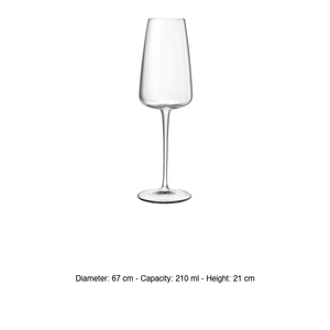 Flûtes à champagne magnifiques 21 cl H 21 cm Ø 6,7 cm Verre cristallin de qualité supérieure Luigi Bormioli - Product Image 3