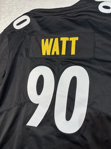 Nouveau <span class=keywords><strong>maillot</strong></span> de football américain brodé 2026 des <span class=keywords><strong>Steelers</strong></span> de Pittsburgh – N°90 TJ Watt, Aaron Rodgers, DK Metcalf, Patrick Queen, Pat Freiermuth - Product Image 5