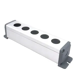 Bán Chạy Nhất IP65 Chống Thấm 5 Lỗ Kim Loại Push Button Chuyển Box Cho 22 Mét Push Button Chuyển