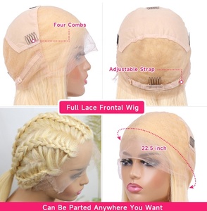 Cherry Red Highlight Blonde 613 Body Wave Skunk Stripe parrucca naturale parrucche rosa capelli umani anteriore in pizzo 26 pollici parrucche in pizzo rosa scuro HD - Product Image 6