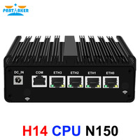 Mini PC Sin Ventilador 2025 N150 4xIntel I226 LAN 2.5G RAM DDR5 NVMe 4G 5G Firewall PfSense Router Software HDMI2.0 DP AES-NI OPNsense