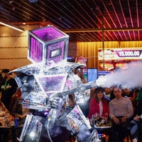 Disfraz De Robot Con Luces Led Para Adulto Costume de Robot Led