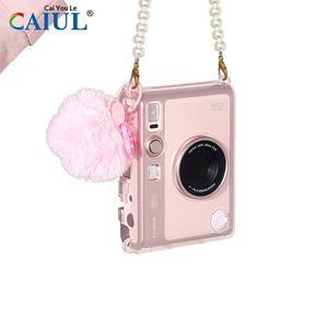 เคสใสคริสตัลสำหรับกล้อง <span class=keywords><strong>Instax</strong></span> Mini EVO ป้องกันรอยขีดข่วน ผลิตจากพลาสติก PC พร้อมสายคล้องมุก/พวงกุญแจ/พวงพู่ สำหรับการเดินทางและกิจกรรมกลางแจ้ง - Product Image 2