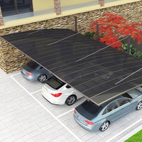 Abri Voiture Métallique Moderne en Aluminium avec Toit en Polycarbonate pour Extérieur