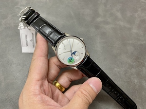 Montre mécanique haut de gamme exclusive et limitée, en acier inoxydable et cuir, pour homme et femme, avec cadran à aiguilles en cristal saphir - Product Image 3
