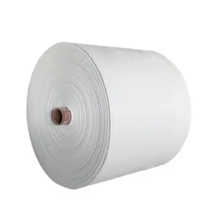 Fabricante de bajo precio reciclado Pp tejido liso rollo Plaun Pp tejido tubular tejido Jumbo bolsa geotextil tela bolsas de transporte