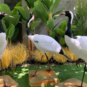 Modèle d'animal animatronique grandeur nature pour l'intérieur, simulation de <span class=keywords><strong>grue</strong></span> à tête rouge, modèle à vendre - Product Image 2