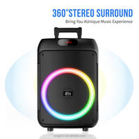 Altavoces Inalámbricos Portátiles ZQS12148 Super Bass, Altavoces Bluetooth con Bajos Profundos, Altavoz Tipo Trolley para Fiestas con 2 Micrófonos
