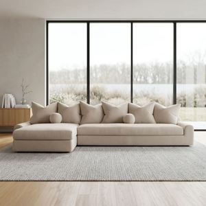 Cómodo Sillón con Reposabrazos para el Lado Derecho, Sofá Moderno y Suave, Color Personalizado, Muebles para Sala de Estar, Buena Calidad, Forma de L - Product Image 1