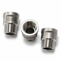 Adaptateur d'extension hexagonal en acier inoxydable 304 BSPP BSPT, filetage mâle 1/2 pouce, raccords de tuyauterie lisses forgés à froid, longueur standard 50 mm
