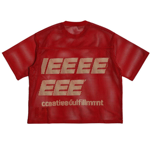 Camiseta de Fútbol YYSY Personalizada, Estilo Americano, Corte Recto, para <span class=keywords><strong>Hombre</strong></span>, Ropa Urbana, Jersey de Fútbol de Malla Oversize - Product Image 1