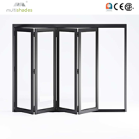Porte pliante moderne en aluminium certifiée NFRC, vente en gros, panneau pliant double vitrage sur mesure pour balcon, patio, cloison extérieure