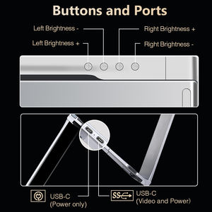 Monitor Portátil Doble USB C IPS de 13.3 Pulgadas y 1200P, Pantalla Dual para Laptop, Negocios, Juegos, Extensor de Laptop - Product Image 5