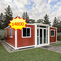 Maison mobile de luxe préfabriquée personnalisée de 20 pieds, 2 chambres, maison préfabriquée extensible en conteneur, prix spécial