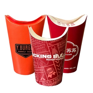 Personalizable Desechable Papas Fritas Dulces Kraft Papel Bisel Vaso Helado Huevo Waffle Vaso <span class=keywords><strong>de</strong></span> Papel - Product Image 1