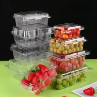 Boîte à clapet transparente 500g pour fruits (fraise, tomate, raisin) – Écologique et biodégradable – Vente en gros