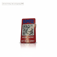 Placa de Identificación de Aluminio con Acabado en Níquel Negro Personalizada con Código QR y Serigrafía para Equipos/Etiquetas de Precio