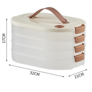 Dumpling Box Multi Layer <b>Storage</b> <b>Container</b> With Lid For Freezing And Preservation Rectangle Shape Portable Food Grade - Product Image 5