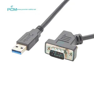 Kabel Port USB ke DB9 Male 45 derajat sudut RS232 FTDI COM untuk Modem Serial