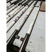 Poignée de porte hybride en marbre naturel et acier inoxydable, construction en assemblage pour portes principales de villa, portes en bois massif, grande poignée de traction