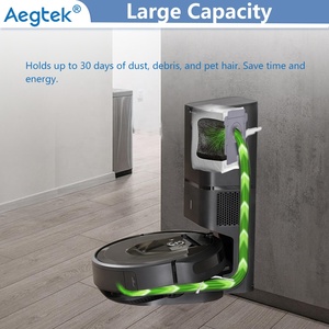 Piezas de repuesto de la serie E I & J, paquete de 8 bolsas de polvo con cremallera reutilizables, eliminación automática de suciedad para Robot <span class=keywords><strong>aspirador</strong></span> IRobot Roombas - Product Image 6