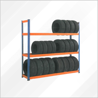 Étagère métallique réglable pour le rangement des pneus, présentoir de roues, organisateur de pneus de course pour garage, atelier, atelier de réparation automobile, magasin de modèles de voitures
