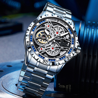 Montre-bracelet mécanique de luxe pour homme 45 mm Reloj Automatico Fermoir en acier inoxydable Étanche 3 ATM Montre Automatique