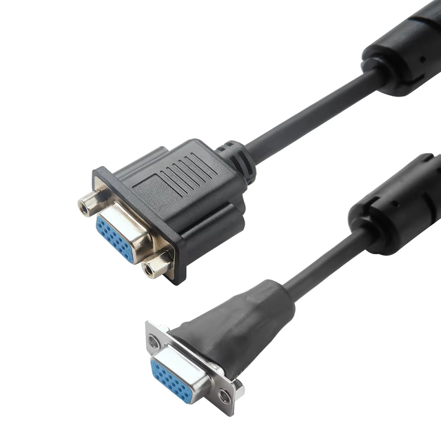 Wholesale Gold Plated VGA Female Female Extension Cable 15-Pin D-Sub Connector for HDTV Computer Monitor Projector 1080P Display