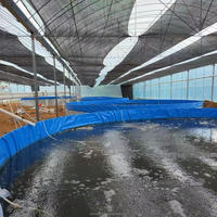 Réservoir d'eau en acier galvanisé de grande capacité, robuste et durable, pour l'équipement d'élevage de poissons agricoles, certification CE