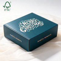 Premium Festliche Wellpappe-Versandkartons Weihnachtsgeschenk-Verpackung Faltbare Kraftpapier-Box Individuelles Branding Feiertagsgeschenkbox
