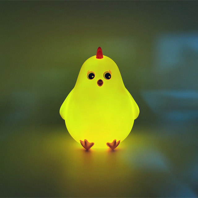 Kids Cartoon Night Light Home Kids Bedside Springer Chick Night Light Cute Charging Gift Dimming Battery Powered LED Nightlight