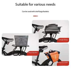 <span class=keywords><strong>Porte</strong></span>-Bagages Arrière de Vélo, Support de Transport Réglable <span class=keywords><strong>pour</strong></span> Bicyclette, <span class=keywords><strong>Porte</strong></span>-Colis <span class=keywords><strong>pour</strong></span> l'Arrière du Vélo en Alliage d'Aluminium, Capacité de 115 Lbs - Product Image 3