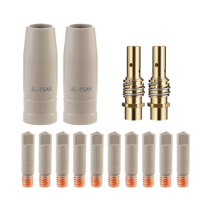 Kit de Repuesto de Boquillas para Soldadura MIG Welding Knight, Revestimiento Antiadherente de Cerámica, 14 Piezas, para Pistolas/Sopletes de Soldadura 15AK/MB15 - Product Image 1