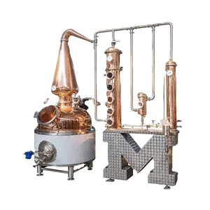 Meto 300L 500L Whisky Gin Vodka Distill Boiler Copper Still Column Distillation Liquor Distillery Equipment