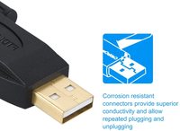 Adaptador USB2.0 RS232 Macho CableCreation CD0493 con Chipset PL-2303, Convertidor Serial USB DB9 con Salida DC para Laptop, Nuevo, FCC/CE/ROHS