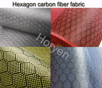 Fabrication en usine de rouleaux de matériau en fibre de carbone, tissage jacquard hexagonal, tissu en fibre de carbone véritable 3k