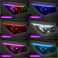 Feux de jour à LED ambre JYGD Factory, 30 cm, 45 cm, 60 cm, 12 V/24 V, bande lumineuse flexible, ensemble de barres lumineuses LED