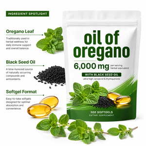 Complément alimentaire à base d'huile d'origan biologique en gélules souples avec des bienfaits antioxydants pour la santé digestive et immunitaire des adultes - Product Image 2