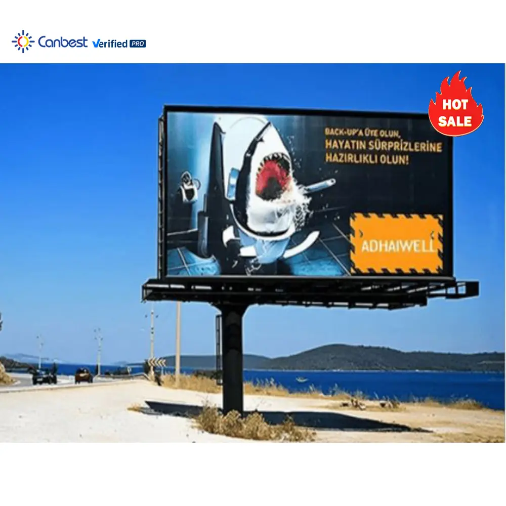 Ultra Hoge Helderheid 10000 Nits Waterdichte Outdoor Aluminium Reclame Led Scherm Display Digitaal Billboard Signage Bord Bord Bord