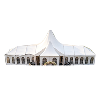 Tente de mariage de luxe à toit haut, structure en aluminium imperméable, pour la vente
