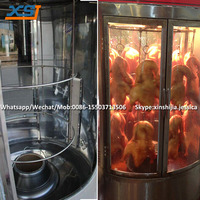 Four à poulet rotatif de canard de rôtissoire à gaz automatique professionnelle en acier inoxydable