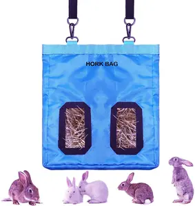 High quality Small Animals 1200D Nylon Hay Bag Horse Guinea Pig Hanging Pouch Feeder or Rabbits