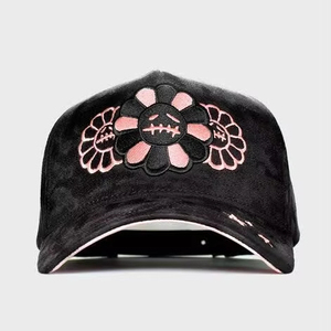 Gorra de Béisbol Deportiva de 5 Paneles de Gamuza Desgastada Innedit Muratravis, Gorra de Béisbol MURATRAVIS CRYSTALS BLACK, Gorras Innedit - Product Image 1