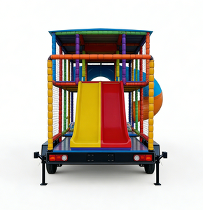 Remorque <span class=keywords><strong>de</strong></span> terrain <span class=keywords><strong>de</strong></span> jeu mobile personnalisée avec zone trampoline, équipement <span class=keywords><strong>de</strong></span> jeu intérieur souple, château gonflable portable pour location <span class=keywords><strong>de</strong></span> fêtes d'enfants - Product Image 3