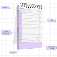 Lire pour expédier le bloc-notes Plan couverture en PVC transparent cahiers à spirale Logos imprimés personnalisés