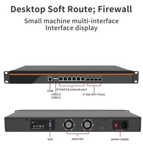 חומת אש מיני-טרי, חומרת VPN, מכשיר חומת אש, 6 יציאות LAN, 4 יציאות 10G SFP, מעבד אינטל מרובע ליבות C3758/C3958, שרת חומת אש 1U, מערכת הפעלה OPNsense - Product Image 5