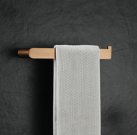 Ensemble de décoration murale de salle de bain en acier inoxydable écologique, design traditionnel, luxe, or rose, pour hôtel et usage domestique
